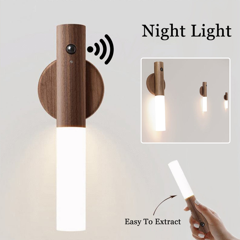 Magnetic Wood Wireless Night Light